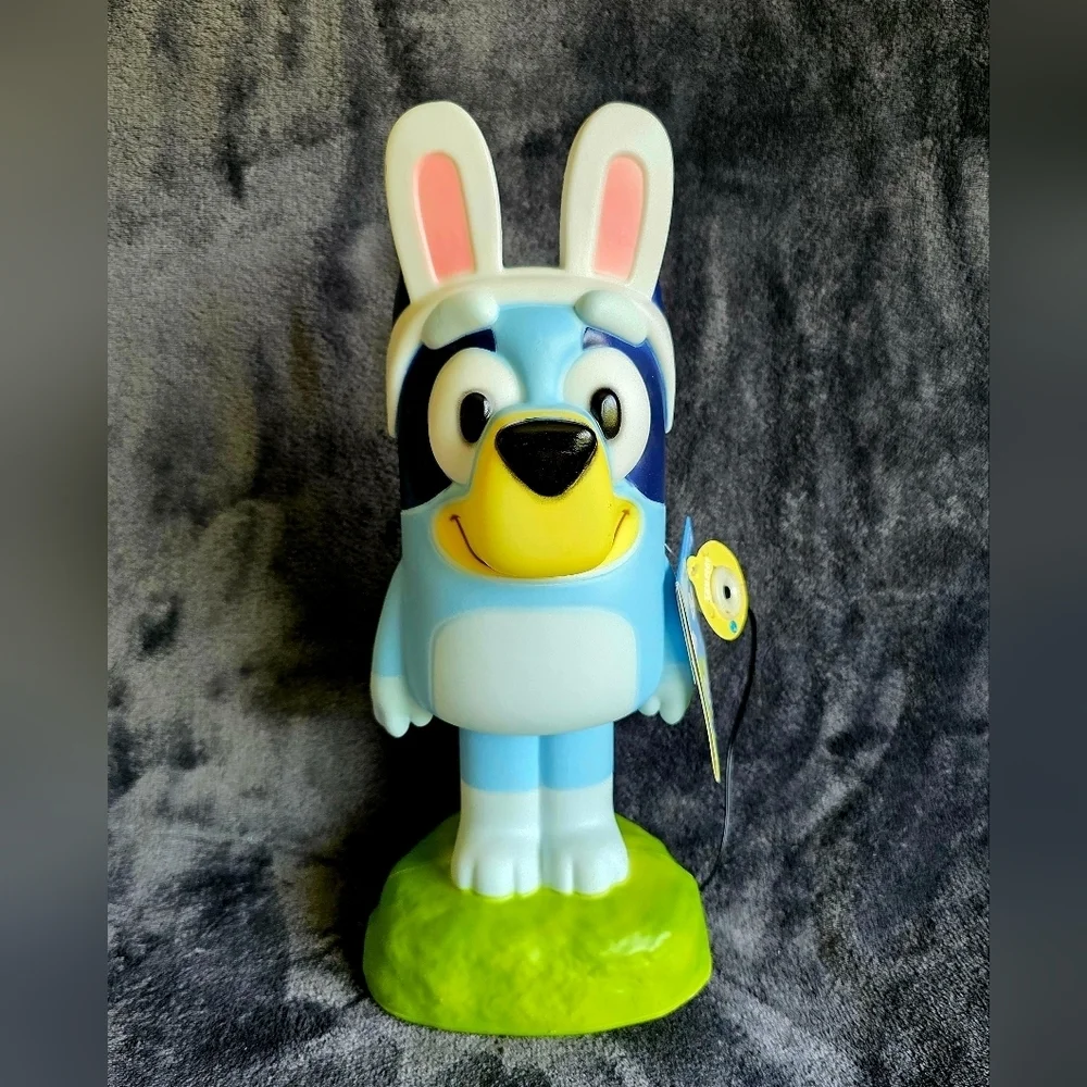 New Lighted Easter Blow Mold decoration Bluey with Bunny Ears home decor plastic